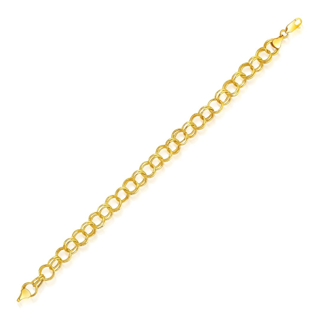 8.0 mm 14k Yellow Gold Lite Charm Bracelet | Richard Cannon Jewelry