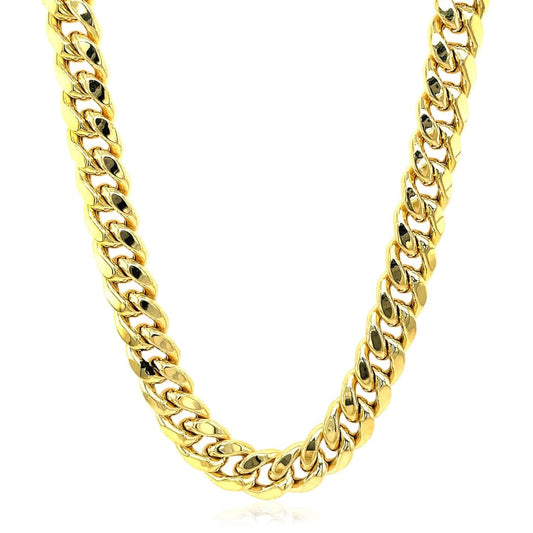 9.0mm 14k Yellow Gold Semi Solid Miami Cuban Chain | Richard Cannon Jewelry