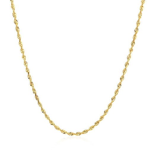 10k Yellow Gold Solid Diamond Cut Rope Chain (1.60 mm)-1
