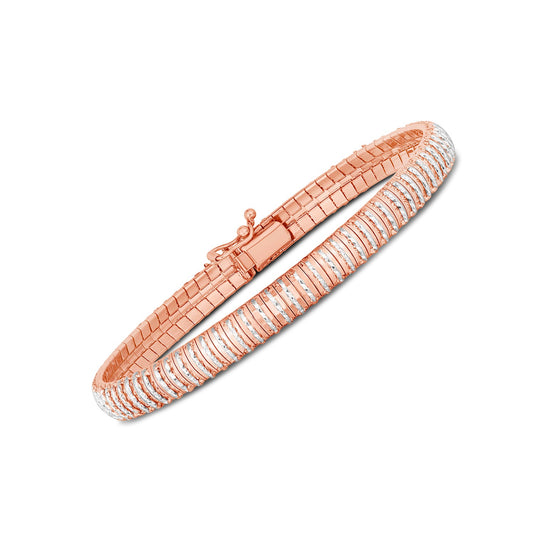 14k Rose Gold Diamante Flex Bracelet-1