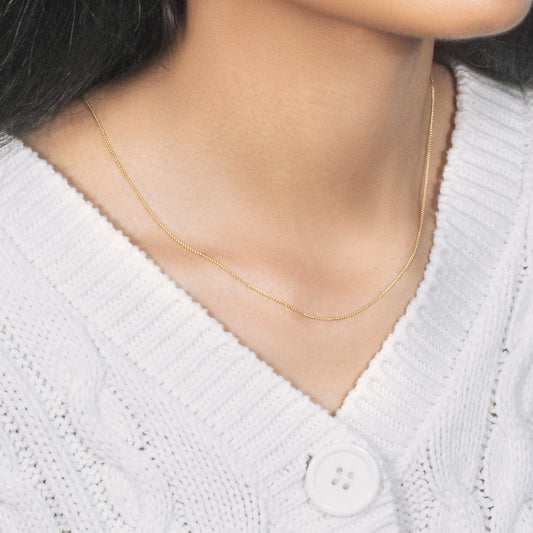 10k Yellow Gold Wheat Chain 0.6mm (0.60 mm)-1