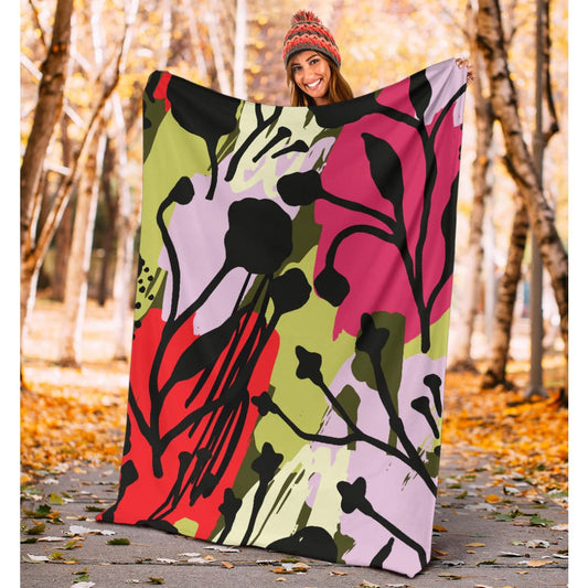 Abstract Art Floral Flowers Premium Blanket | The Urban Clothing Shop™