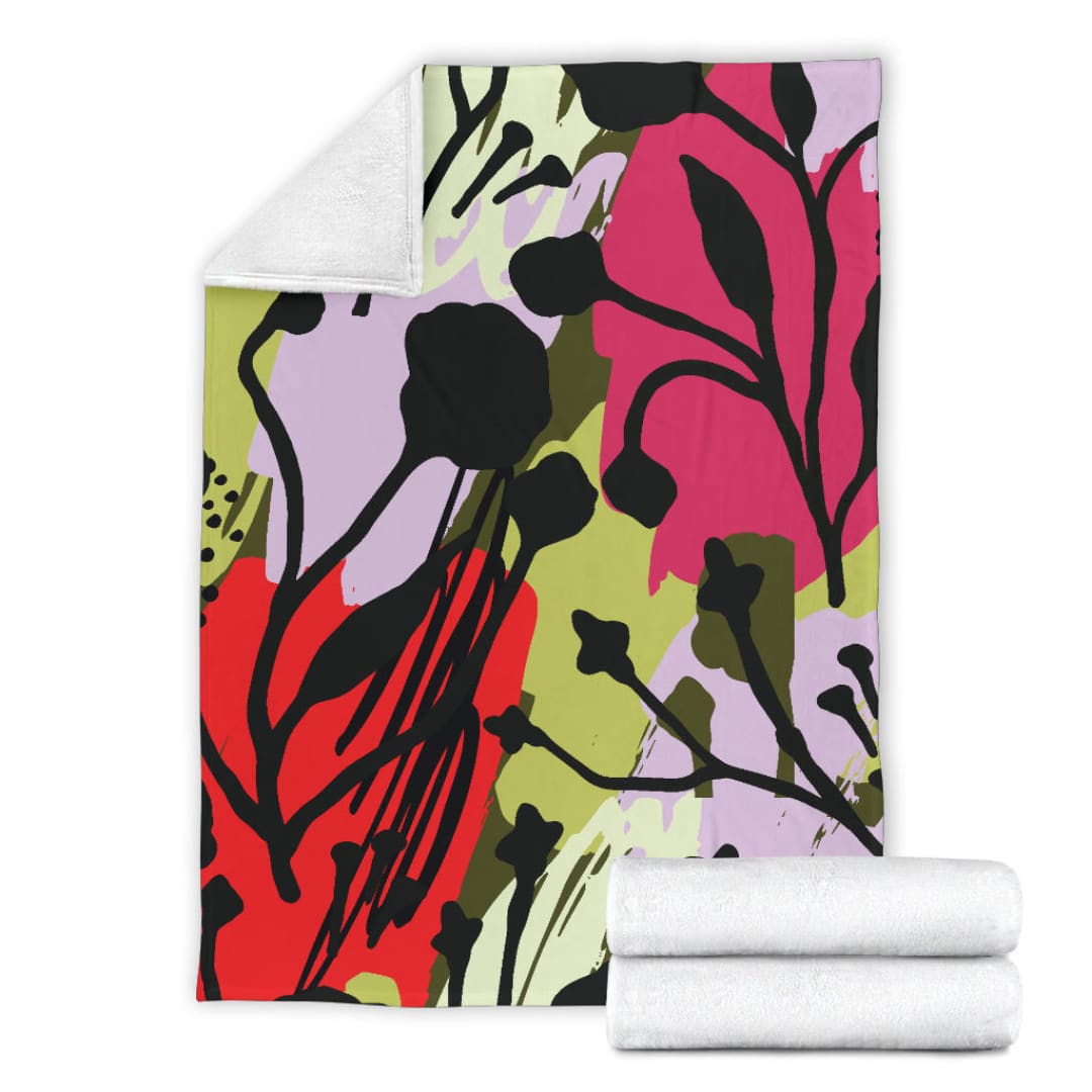 Abstract Art Floral Flowers Premium Blanket | The Urban Clothing Shop™