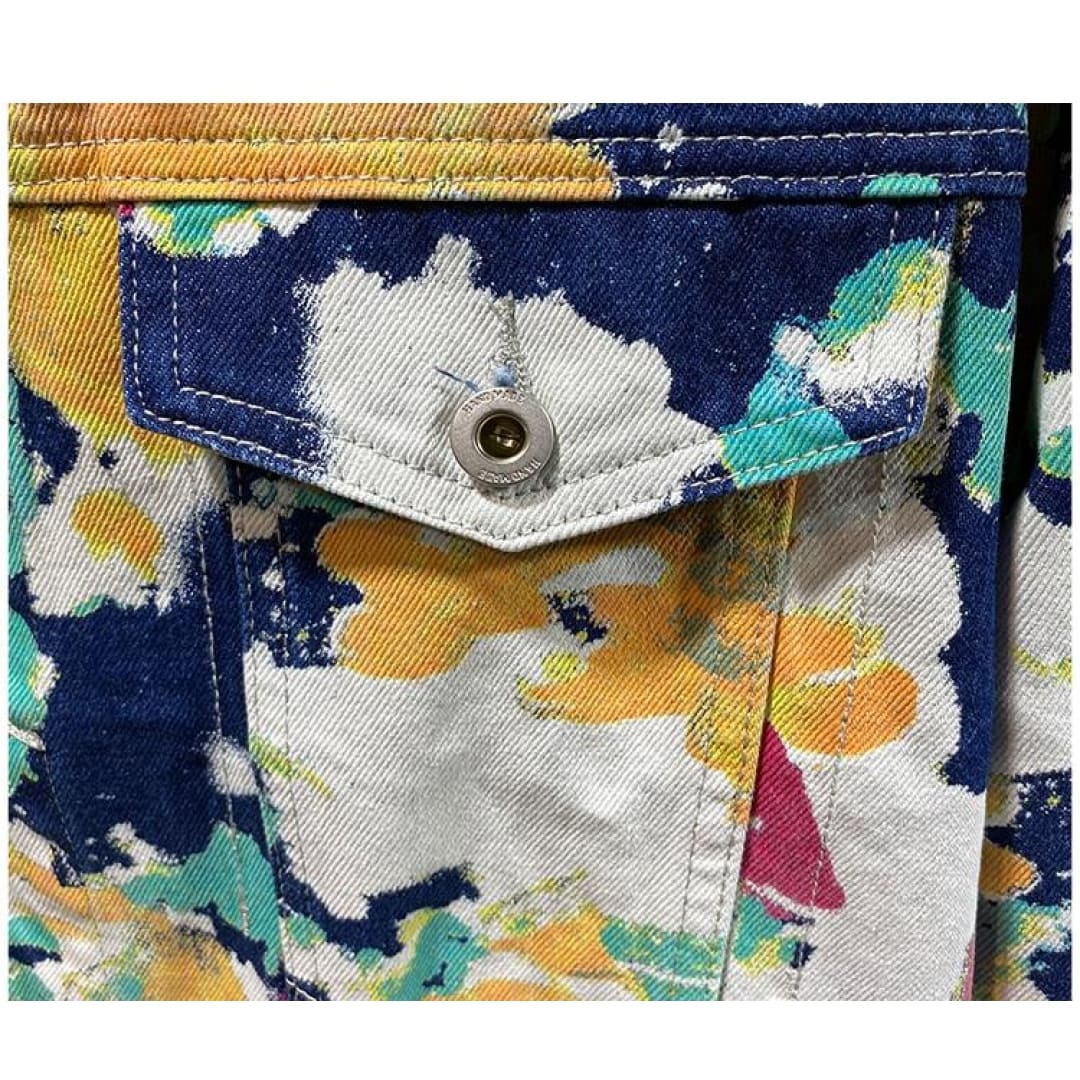 Abstract Expressionist Denim Jacket | The Urban Clothing Shop™