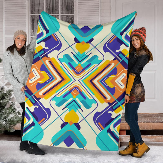 Abstract Retro Art Premium Blanket | The Urban Clothing Shop™