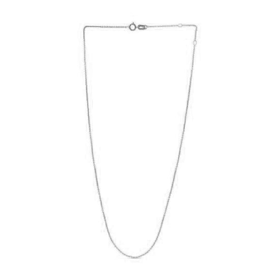 Adjustable Cable Chain in 14k White Gold (1.0mm) | Richard Cannon Jewelry