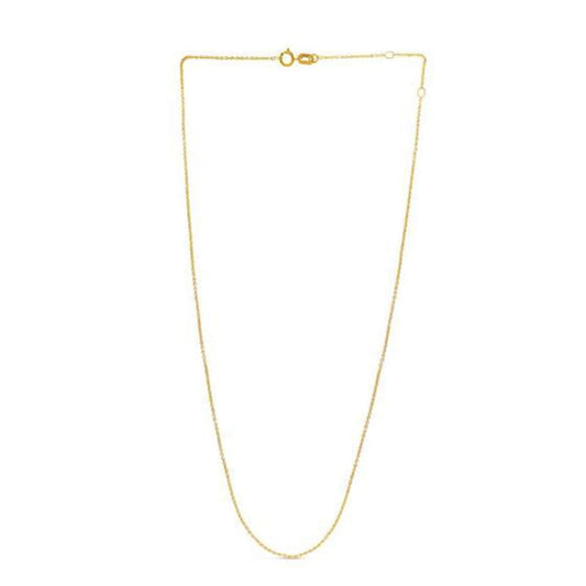 Adjustable Cable Chain in 14k Yellow Gold (1.0mm) | Richard Cannon Jewelry