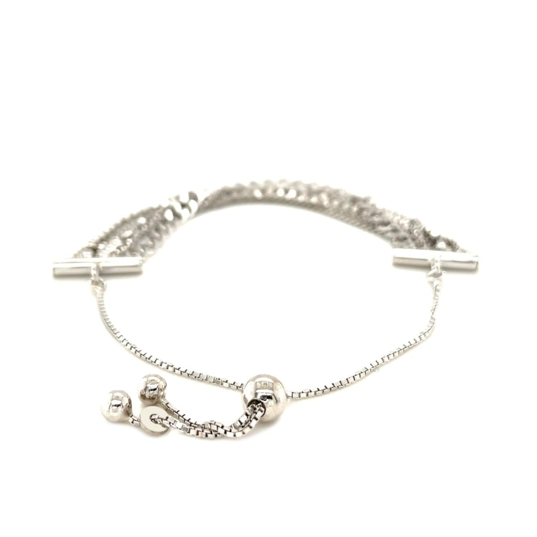 Adjustable Multi Chain Bracelet in Sterling Silver | Richard Cannon Jewelry