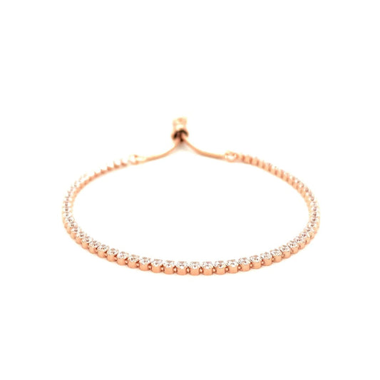 Adjustable Tennis Style Bracelet with Cubic Zirconia in Sterling Silver | Richard Cannon