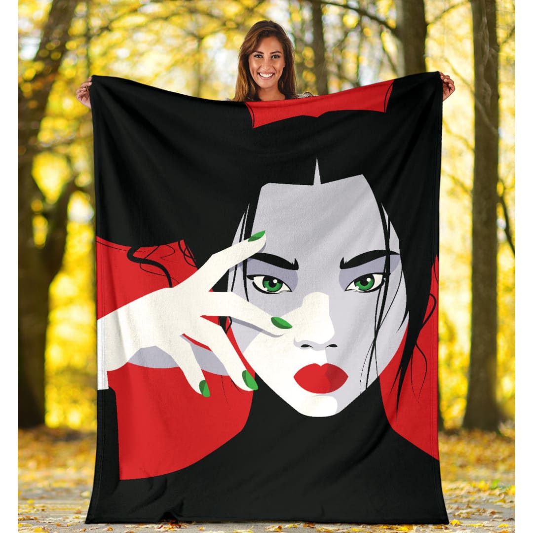 Asian Fashion Woman Premium Blanket | The Urban Clothing Shop™