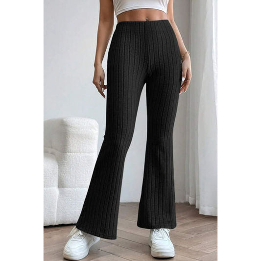 Basic Bae Full Size Ribbed High Waist Flare Pants | The Urban Clothing Shop™