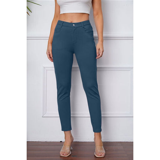Basic Bae Full Size Stretchy Stitch Pants | The Urban Clothing Shop™
