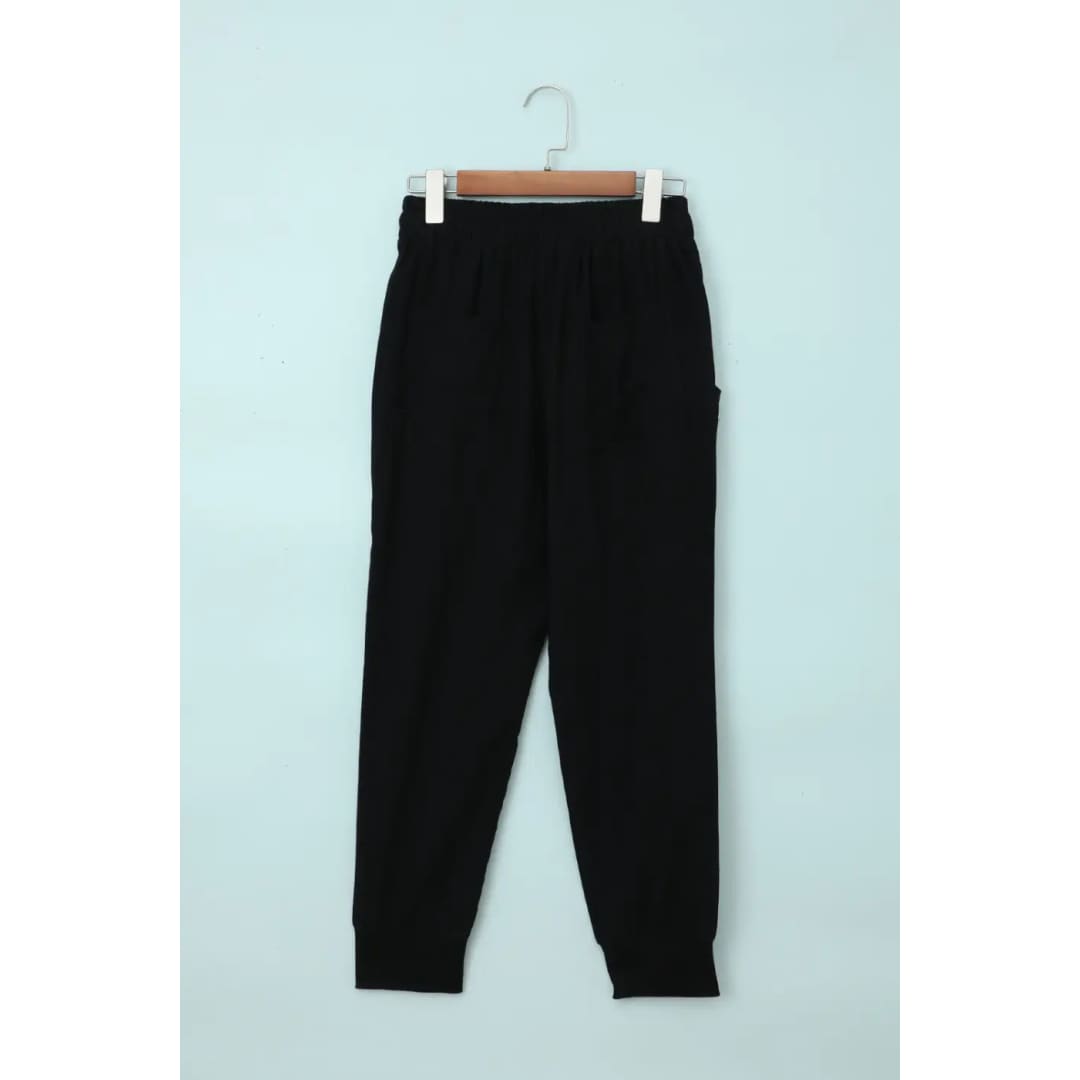 Black Causal Pockets Pants | Fashionfitz