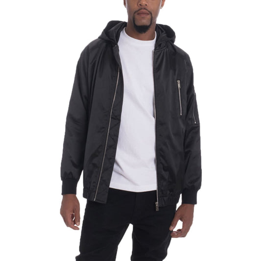 Bourne Hooded Satin Windbreaker | The Urban Clothing Shop™