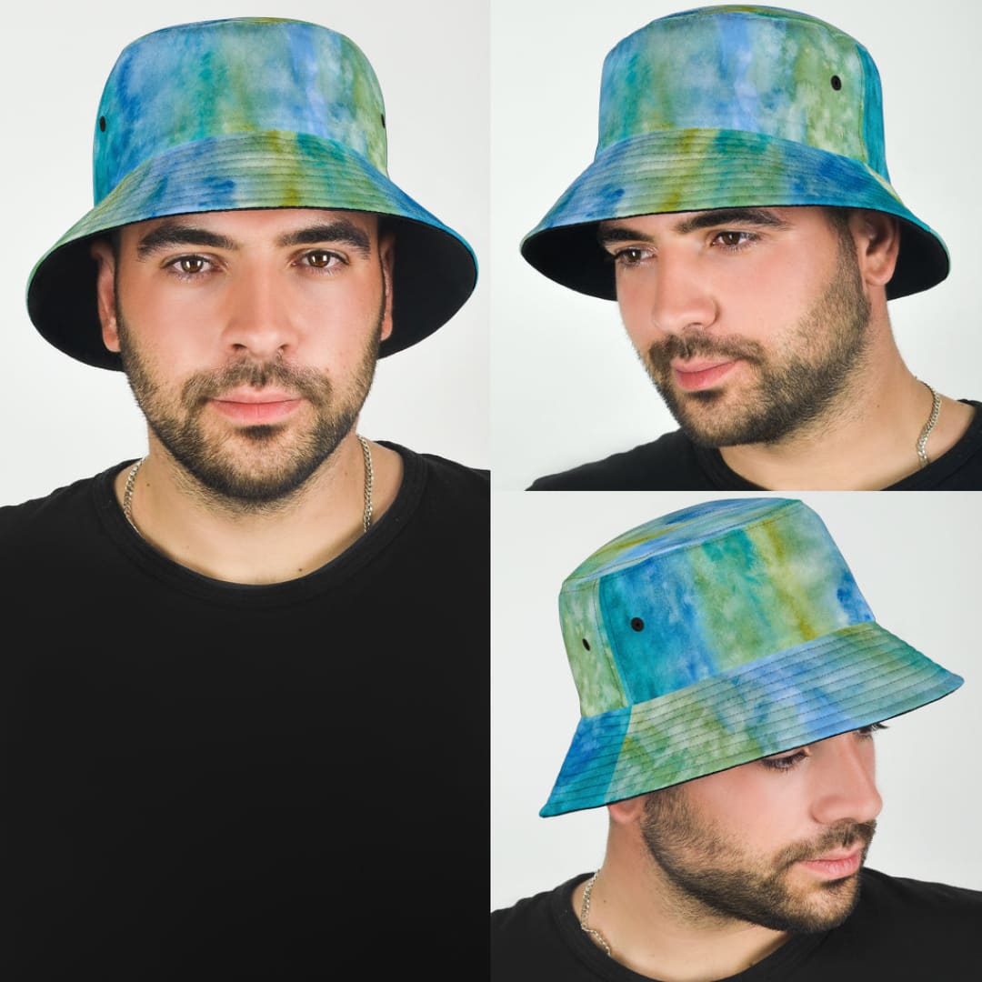 Bucket Hat Blue Watercolor Pastel | The Urban Clothing Shop™