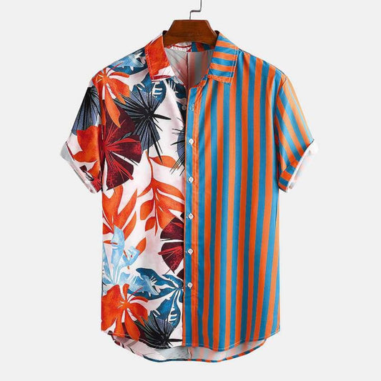 CAMISAS Summer Chic Patchwork Beach Shirt | The Urban Clothing Shop™