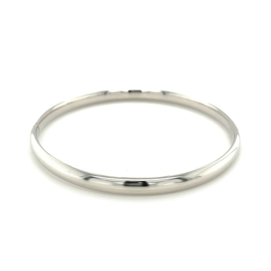 Classic Bangle in 14k White Gold (5.0mm) | Richard Cannon Jewelry