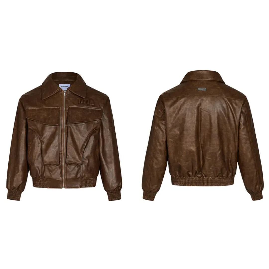 Classic Leather Bomber Jacket | The Urban Clothing Shop™