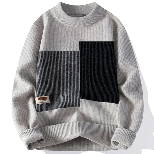 Contemporary Geometric Block Knit Sweater | The Urban Clothing Shop™