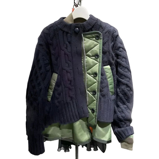 Contemporary Patchwork Knit and Quilted Jacket | The Urban Clothing Shop™
