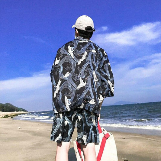 Crane Kimono Shorts Set | The Urban Clothing Shop™