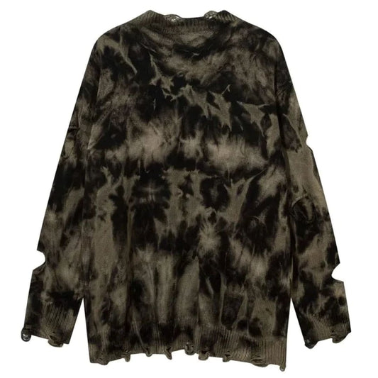 Distressed Tie-Dye Knit Sweater | The Urban Clothing Shop™
