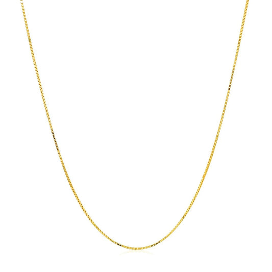 Double Extendable Box Chain in 14k Yellow Gold (0.6mm) | Richard Cannon Jewelry