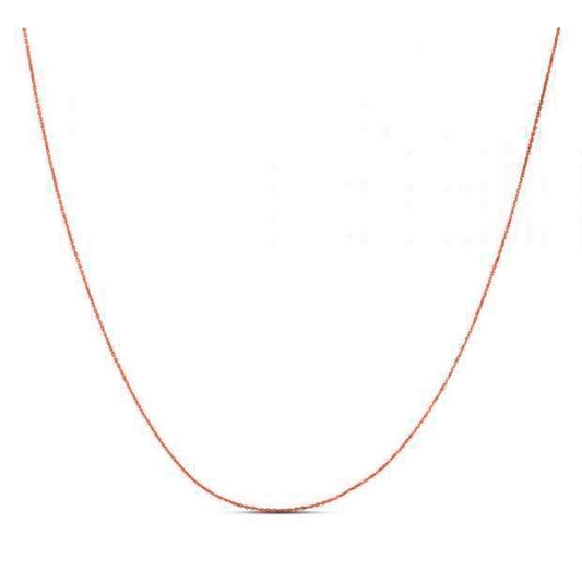 Double Extendable Diamond Cut Cable Chain in 14k Rose Gold (0.80mm) | Richard Cannon