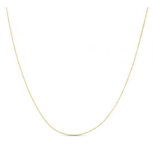 Double Extendable Diamond Cut Cable Chain in 14k Yellow Gold (0.80mm) | Richard Cannon