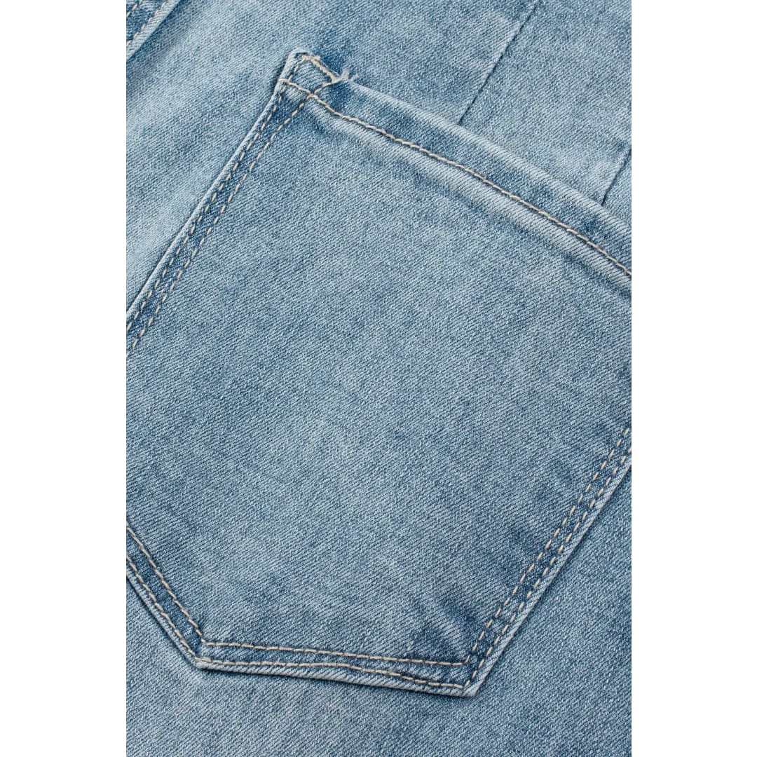 Dusk Blue Wash Straight Loose Leg Jeans | Fashionfitz