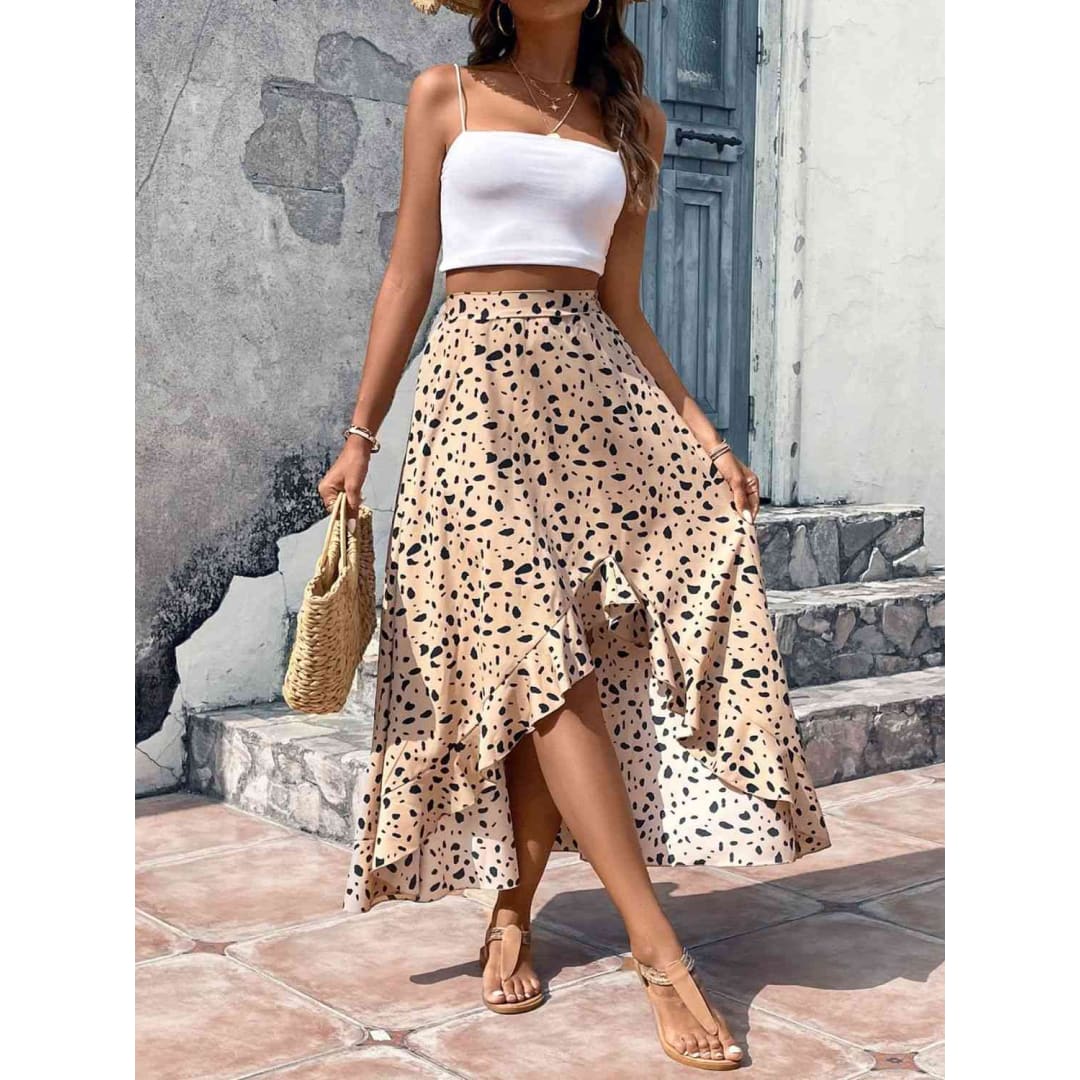 Enia Printed Ruffled Skirt | ClaudiaG