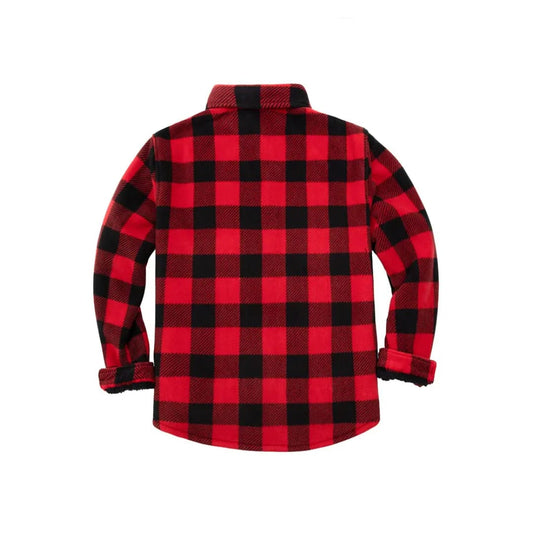 FlannelGo Men’s Warm Sherpa Lined Plaid Shirt Jacket (Sherpa Lined Throughout) | FlannelGo