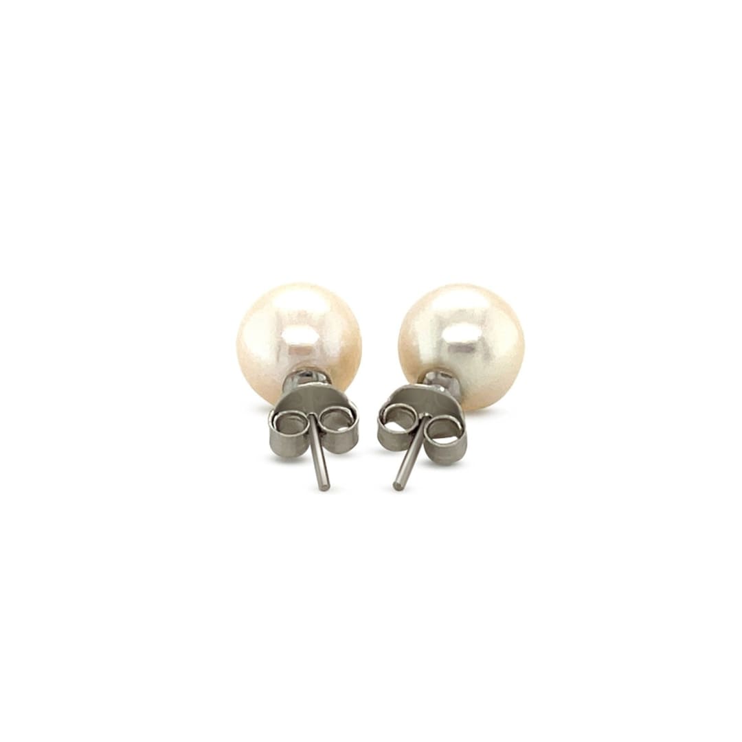 Freshwater Pearl Earrings in Sterling Silver | Richard Cannon Jewelry