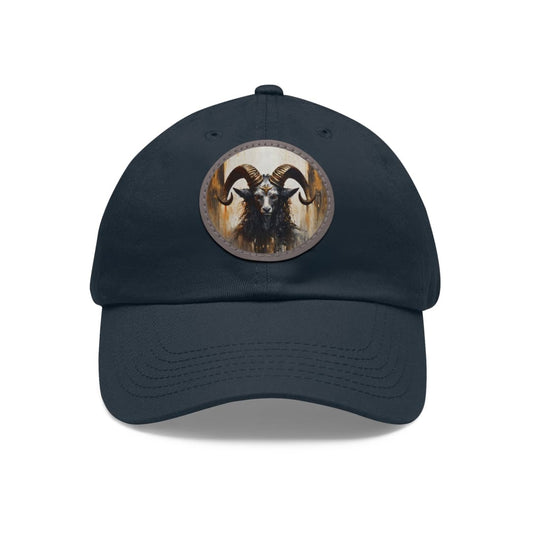 The GOAT Dad Hat with Leather Patch (Round) | The Urban Clothing Shop™