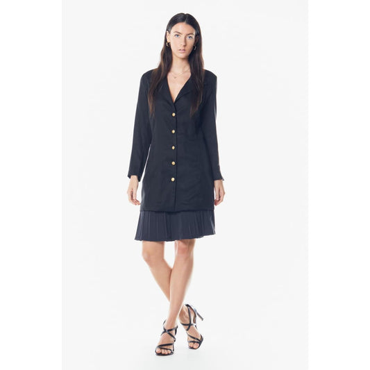 The Grace Long Blazer Dress in Black | Le Réussi