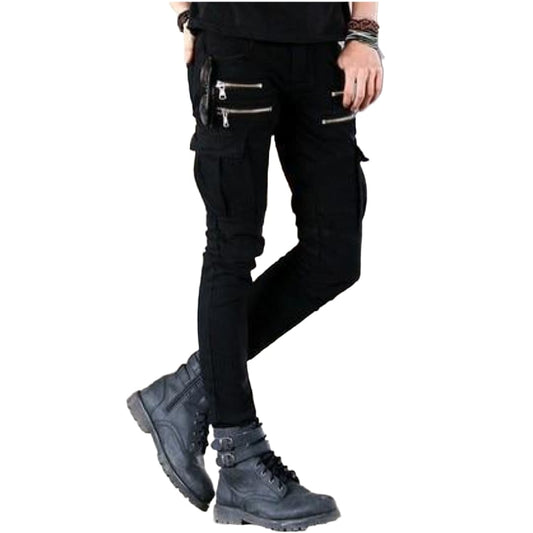 Green Baret Cargo Biker Jeans | The Urban Clothing Shop™