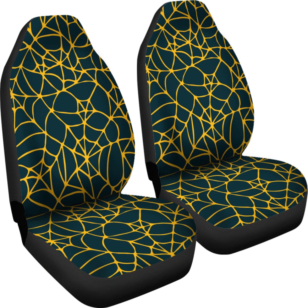Green & Yellow Spider Web Seat Covers | The Urban Clothing Shop™