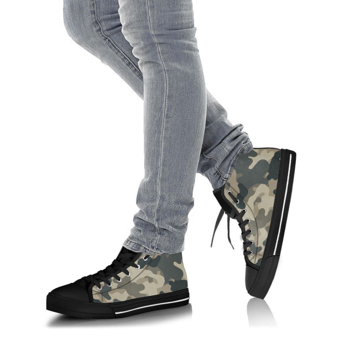 Grey Camo High-Top Sneakers | The Urban Clothing Shop™