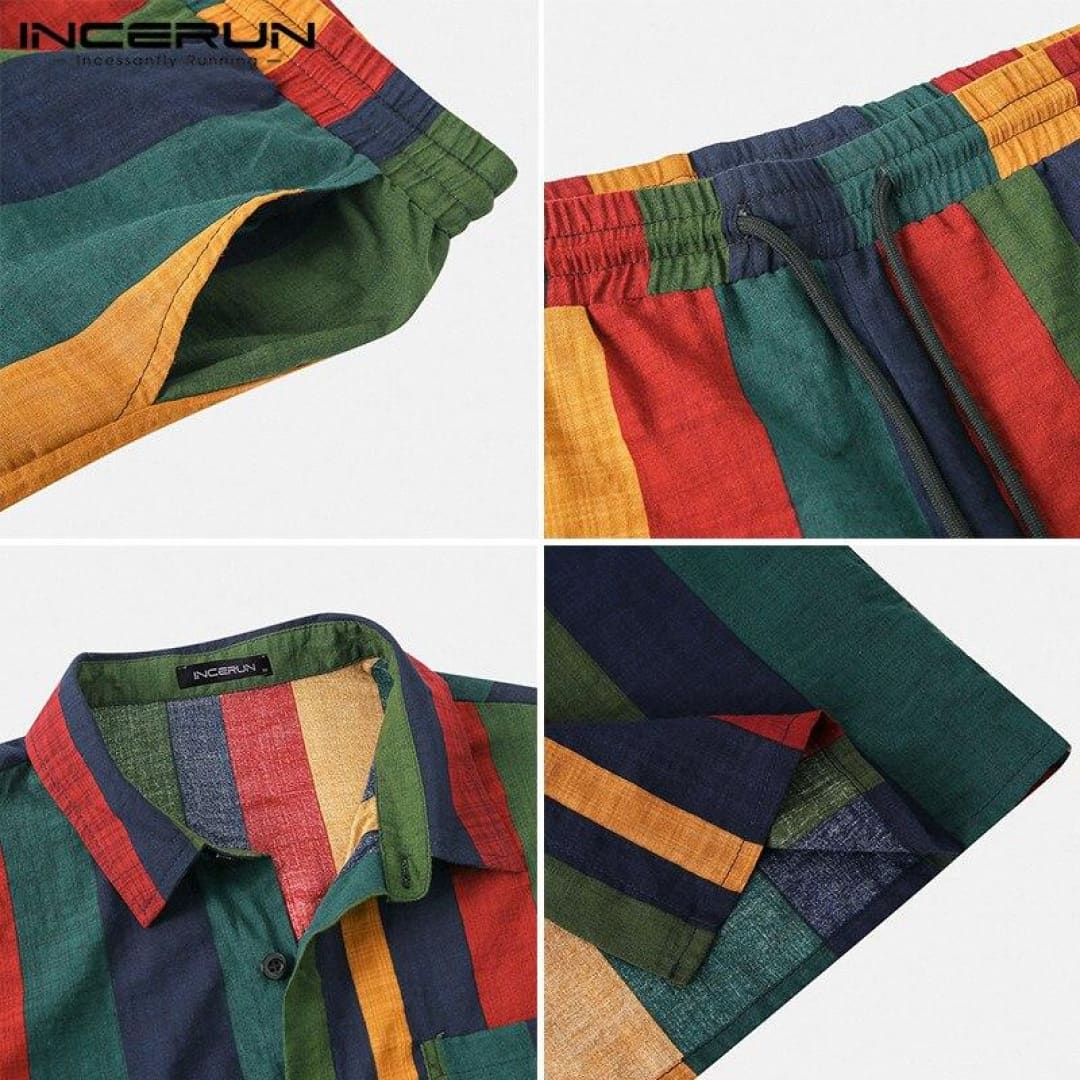 Hawaiian Striped Shorts Set | The Urban Clothing Shop™