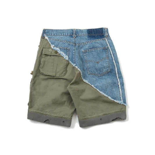 Hi Street Denim Patchwork Shorts | The Urban Clothing Shop™