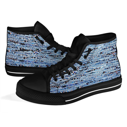 Hi Top Canvas Sneakers Barackler BLBK | The Urban Clothing Shop™