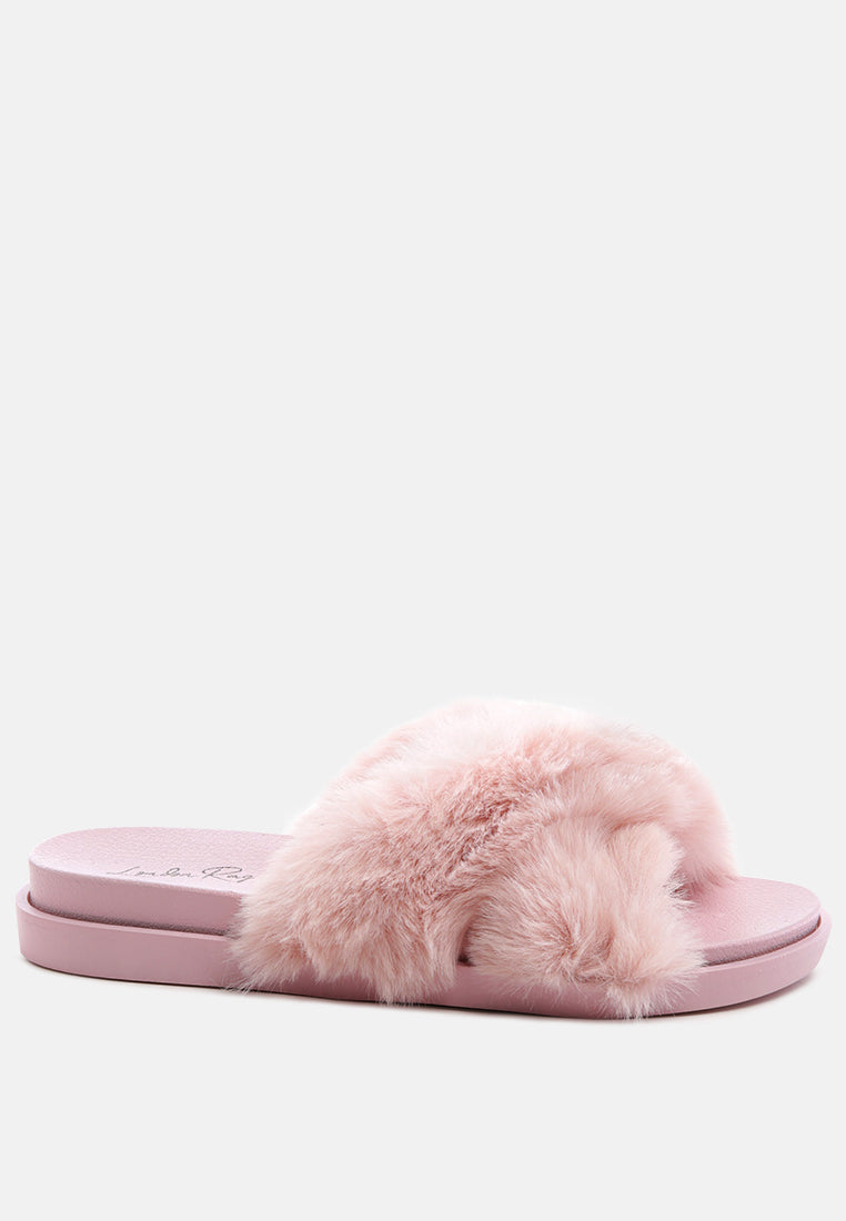 Homey Fur Slip-On Flats-6