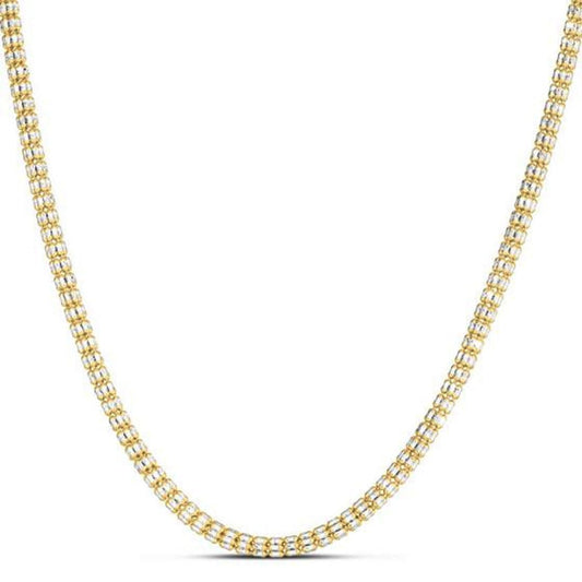 Ice Barrel Chain in 14k Yellow Gold (3.2 mm) | Richard Cannon Jewelry