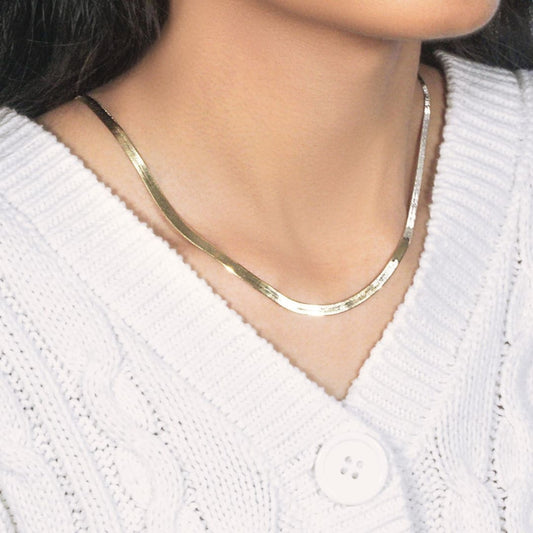 Imperial Herringbone Chain in 10k Yellow Gold (3.8 mm) | Richard Cannon Jewelry