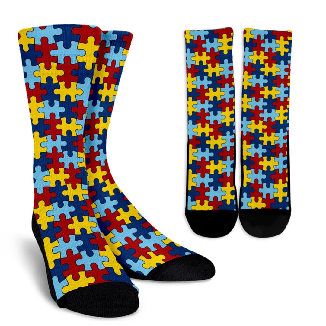 Jigsaw Crew Socks - Black | The Urban Clothing Shop™
