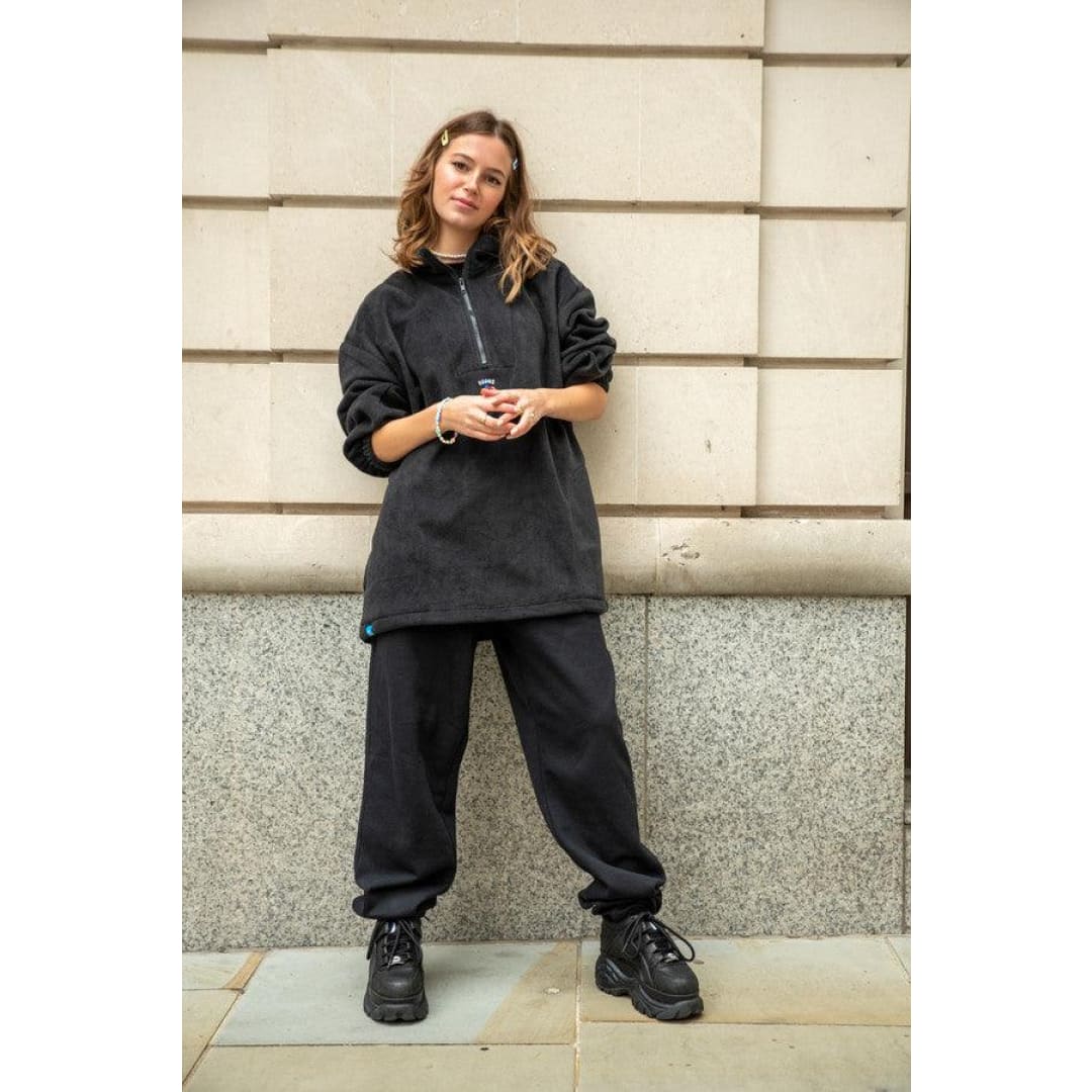 Joggers in Black with Embroidered Bro Shroom | Dreambutdonotsleep