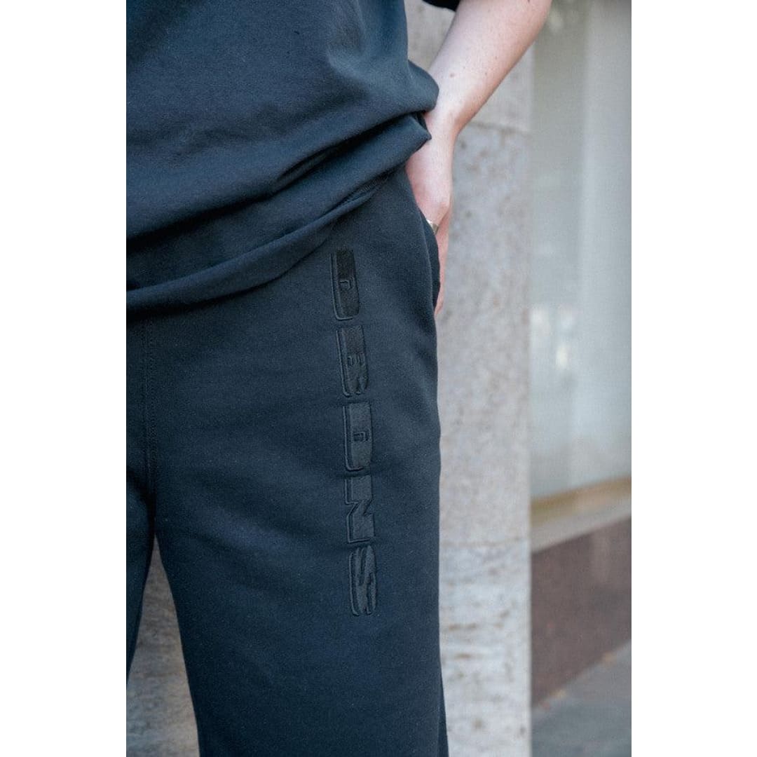 Joggers in Black with Embroidered Logo Design | Dreambutdonotsleep