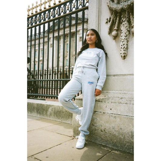 Joggers in Heather Grey with Embroidered Logo | Dreambutdonotsleep