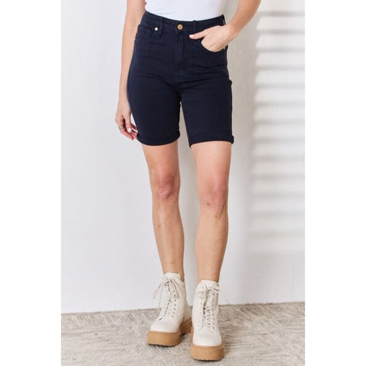 Judy Blue Full Size High Waist Tummy Control Bermuda Shorts | The Urban Clothing Shop™