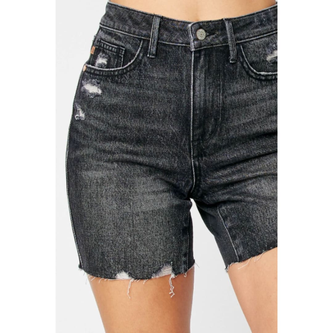Judy Blue Full Size High Waist Tummy Control Denim Shorts | The Urban Clothing Shop™